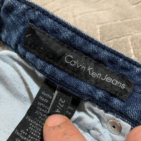 Calvin Klein Womens 27 Denim Jeans Blue Ultimate Skinny Low Rise Medium Wash - Picture 7 of 14